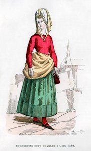 Borghese in costume del tempo di Carlo VI di Francia, 1382 1882-1884 da Petit