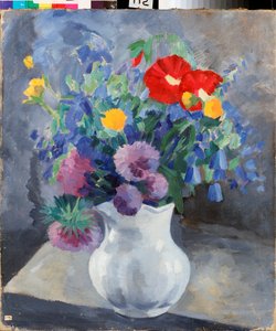 Fiori - Dipinto di Pyotr Savvich Utkin (1877-1934), tempera su tela