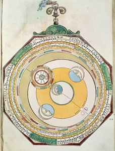 Tabella dei movimenti della Luna in relazione al Sole, da Astronomicum Caesareum