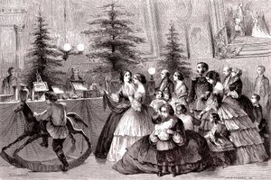 Natale a San Pietroburgo, Russia. 1861 (incisione) da Pharamond Blanchard