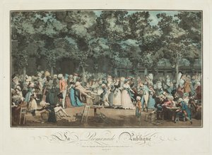 La passeggiata pubblica da Philibert Louis Debucourt