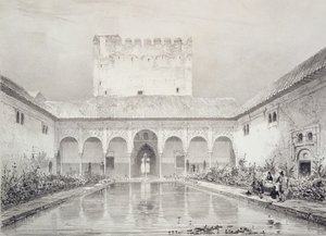 Piscina e fontana nel cortile dell