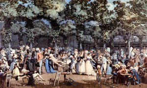 Festa al Palais Royal, Parigi da Philibert Louis Debucourt
