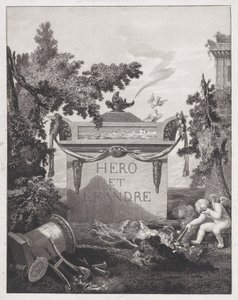 Frontespizio di Ero e Leandro da Philibert Louis Debucourt