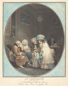Il Complimento o il Mattino di Capodanno da Philibert Louis Debucourt