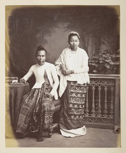 Ritratto di un uomo e una donna birmani, Collezione Gladstone da Philip Adolphe Klier