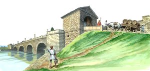 Muro di Adriano, Abutment del ponte di Chesters