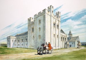 Gli edifici centrali, Sherborne Old Castle, Dorset da Philip Corke
