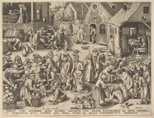 Carità da Le Virtù, 1559 da Philip Galle