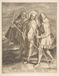 Cristo e i discepoli sulla via di Emmaus, 1571 da Philip Galle