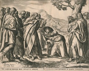 Cristo e la donna di Canaan, c1577-1579 da Philip Galle
