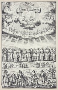 Danese: Nostro Signore assegna i compiti alle tre tribù da Philip Galle