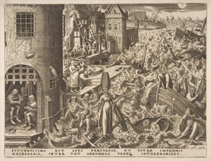 Speranza Spes dalla serie Le virtù, 1559-60 da Philip Galle