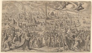 La caduta di Babilonia, 1569 da Philip Galle