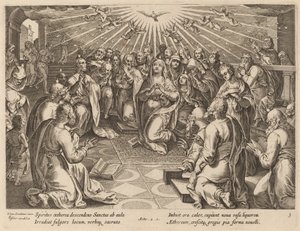 Pentecoste da Philip Galle after Jan van der Straet