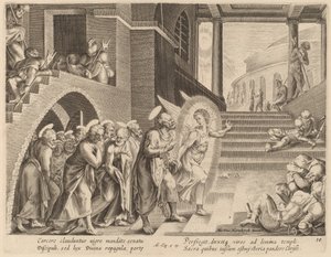 Gli Apostoli Liberati dalla Prigione da un Angelo da Philip Galle after Maerten van Heemskerck