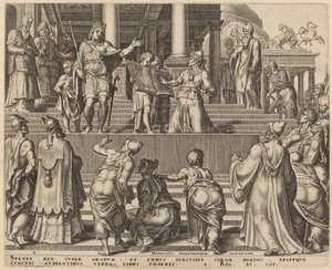 Il libro della legge letto davanti al popolo da Philip Galle, after Maerten van Heemskerck