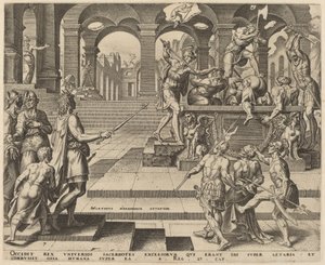Il massacro dei sacerdoti di Samaria da Philip Galle, after Maerten van Heemskerck
