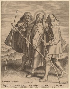 Cristo e i suoi discepoli sulla via di Emmaus da Philip Galle after Pieter Bruegel the Elder