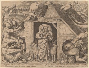 La parabola del buon pastore da Philip Galle after Pieter Bruegel the Elder