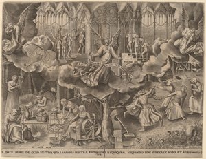 La Parabola delle Vergini Sagge e Stolte da Philip Galle after Pieter Bruegel the Elder