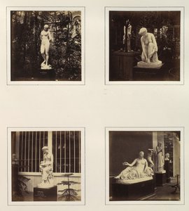 [Sculture di Andromeda, il bagno di Atalanta, Corinna e una Naiade], ca. 1859