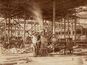 Motore a vapore vicino al grande transetto, Crystal Palace da Philip Henry Delamotte
