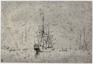 Willem van der Velde, Navigazione da Philip Henry Delamotte