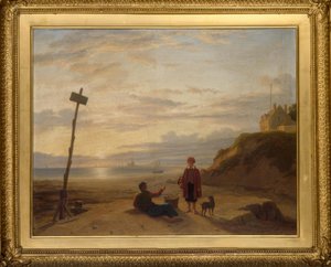 Ragazzi delle ostriche discutono la pesca del mattino da Philip Hutchins Rogers