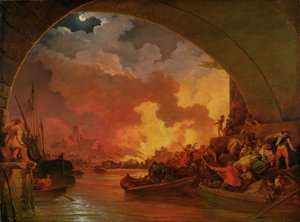 Il Grande Incendio di Londra da Philip James de Loutherbourg
