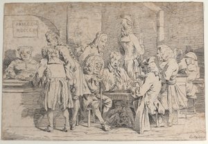 Giocando a Tric Trac, 1763 da Philip James de Loutherbourg