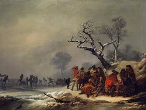 Società che si riposa in godimento invernale da Philip James de Loutherbourg