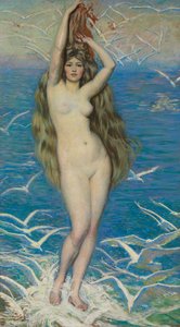 Ragazza con Gabbiani, c.1920 da Philip Leslie Hale