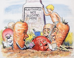 Verdure antropomorfe, illustrazione da "The Water Babies" di Charles Kingsley (gouache su carta) da Philip Mendoza