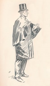 Schizzo a matita di Phil May, XIX secolo, 1903-1904
