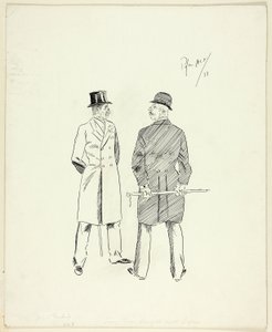 Due gentiluomini con bastoni da passeggio da Philip William May