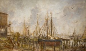 Un cantiere navale, Shoreham, Sussex, 1926 da Philip Wilson Steer
