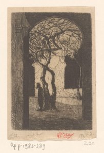 Vista della moschea Djamaa el Kebir ad Algeri da Philip Zilcken (signed by artist)