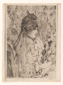 Donna con mazzo di fiori da Philip Zilcken (signed by artist)