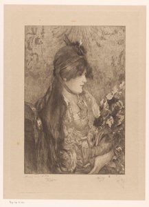 Donna con mazzo di fiori da Philip Zilcken (signed by artist)