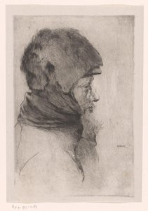 Testa di un vecchio uomo, di profilo (Vieux Mendiant)