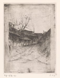 Strada lungo edifici e alberi da Philip Zilcken