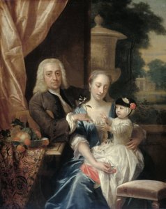 Isaac Parker (1702-1755), sua moglie Justina Johanna Ramskrammer (1702-1798) e il loro figlio Willem Alexander (1740-1747)