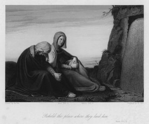 Le Marie al sepolcro, Marco XVI, 6 (incisione) da Philipp (after) Veit