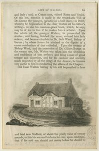 Stafford - Cottage di Isaac Walton: incisione, nd [?inizio XIX sec]