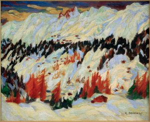 Paesaggio invernale vicino a Davos Frauenkirch da Philipp Bauknecht