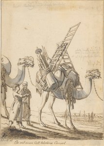 Ein mit einem Zelt beladenes Cameel (Uomo con cammello carico di tenda) da Philipp Ferdinand von Gudenus
