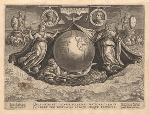 Copertina di Americae Retectio, 1591