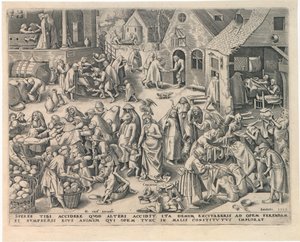 Caritas Carità da Le Sette Virtù, 1559 da Philipp Galle