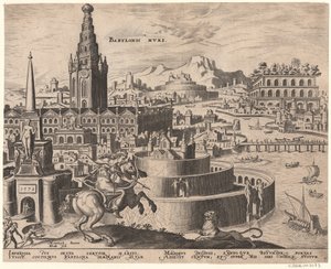 Die Mauern von Babylon dalla serie Le Ottave Meraviglie del Mondo Dopo Maarten van Heemskerck, 1572
